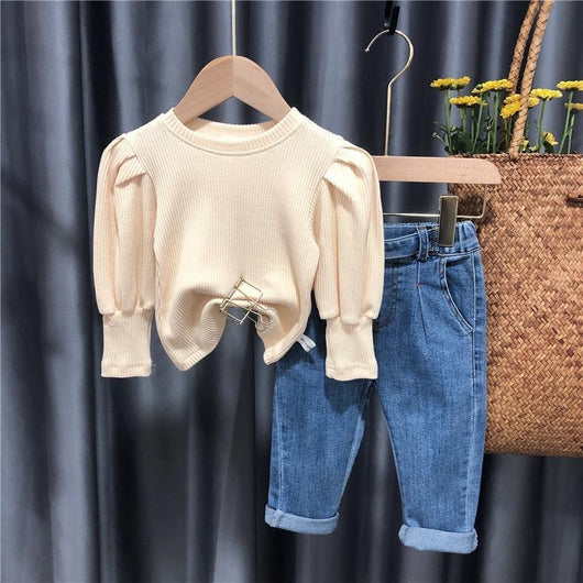 Blusa Infantil con Mangas Abullonadas - Camisa de Algodón para Niña - Image 15