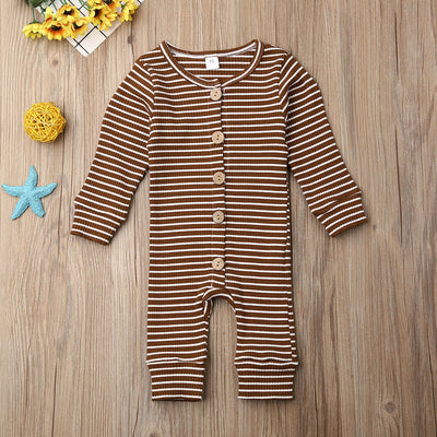 Mameluco Tejido a Rayas para Recién Nacido - Ropa Cálida y Cómoda - Image 11