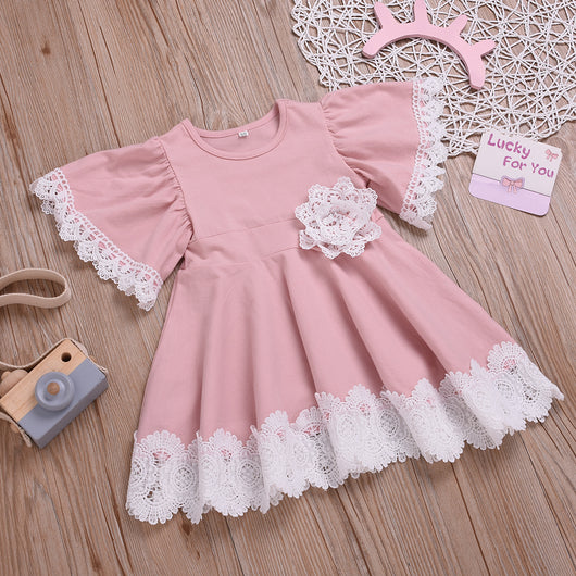 Vestido de Encaje Rosa Princesa - Image 8