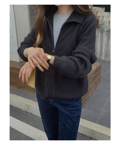 Cardigan Suelto con Cierre de Cremallera para Mujer - Tejido Acogedor - Image 12