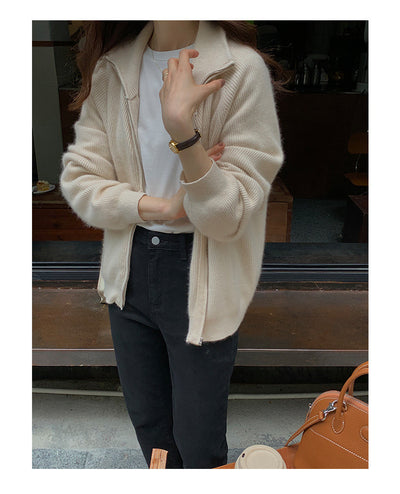Cardigan Suelto con Cierre de Cremallera para Mujer - Tejido Acogedor - Image 20
