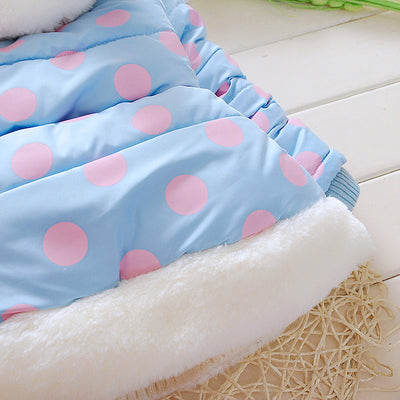 Abrigo Acolchado para Niñas con Estampado de Conejitos y Lunares - Image 14