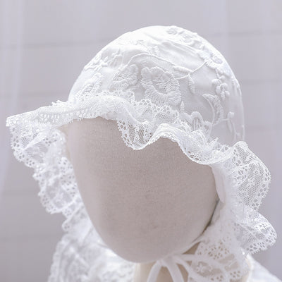 Vestido de Princesa Blanco Infantil con Encaje para Bodas - Image 10