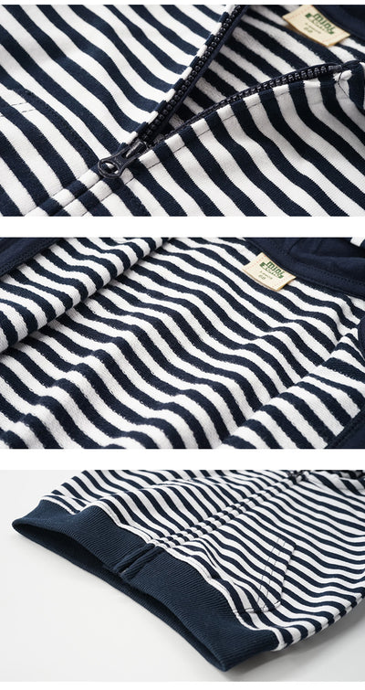 Conjunto de Tres Piezas de Algodón para Bebé con Cardigan con Capucha - Image 11
