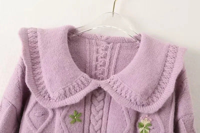 Suéter Retro Floral para Mujer - Diseño Versátil para Otoño - Image 10