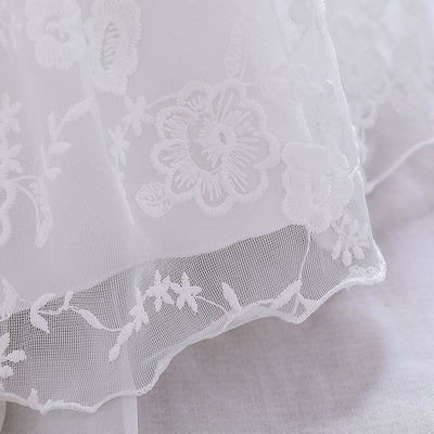 Vestido de Princesa Blanco Infantil con Encaje para Bodas - Image 15