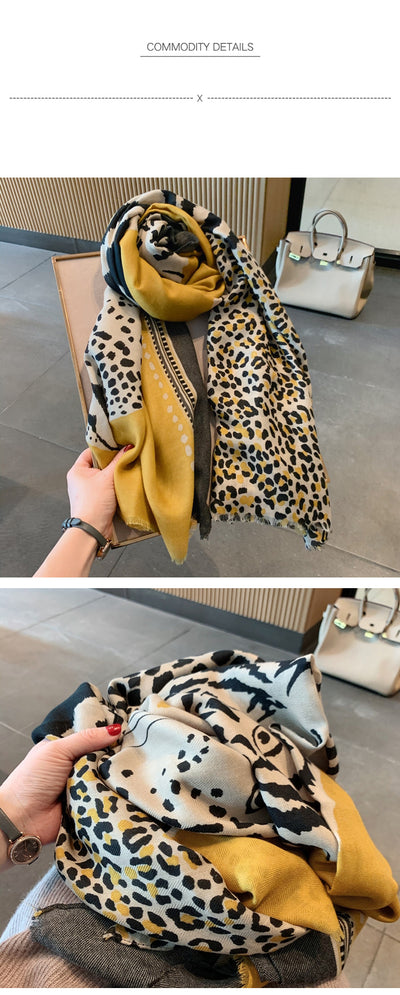 Pañoleta de Seda Estampado Leopardo - Image 7