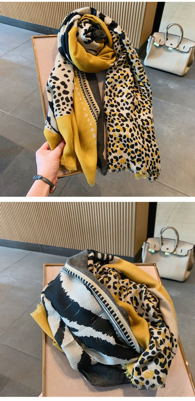 Pañoleta de Seda Estampado Leopardo - Image 8