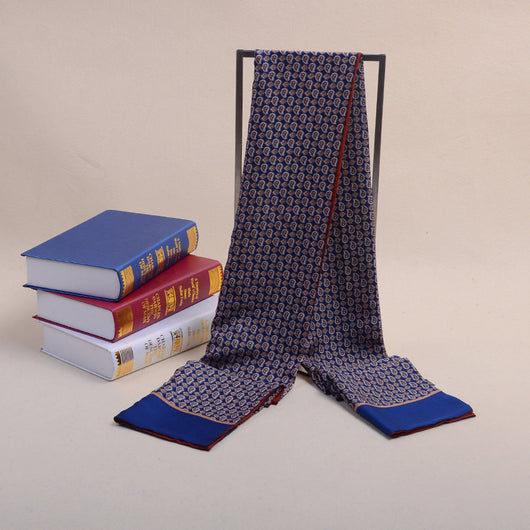 Bufanda de Seda Reversible para Hombre - Elegancia Dual - Image 15