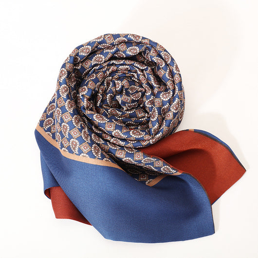 Bufanda de Seda Reversible para Hombre - Elegancia Dual - Image 16