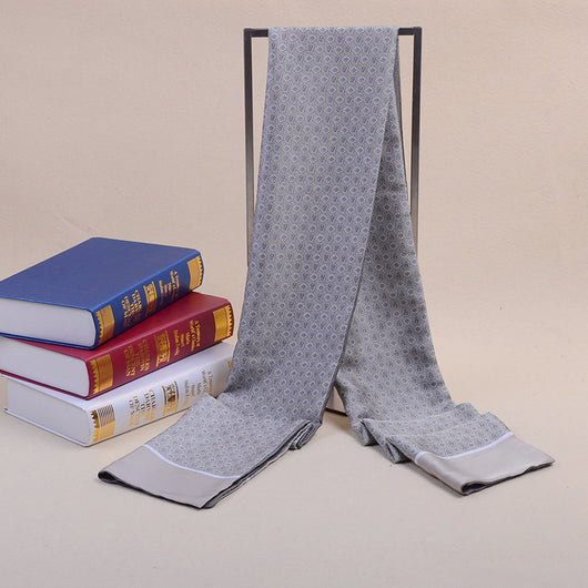 Bufanda de Seda Reversible para Hombre - Elegancia Dual - Image 19