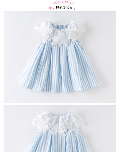 Vestido Princesa con Rayas Elegantes - Image 9