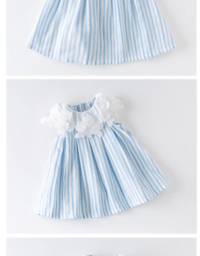 Vestido Princesa con Rayas Elegantes - Image 10
