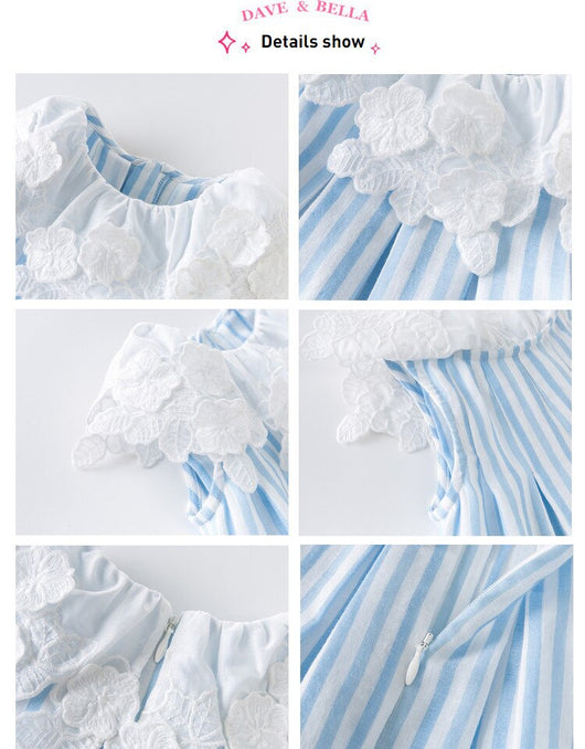 Vestido Princesa con Rayas Elegantes - Image 12