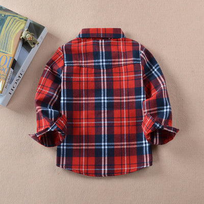 Camisa Cuadriculada Infantil de Algodón para Niños y Niñas - Image 12