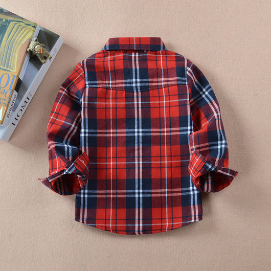 Camisa Cuadriculada Infantil de Algodón para Niños y Niñas - Image 12