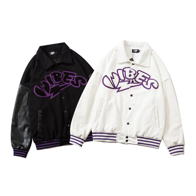 Chaqueta de Cuero con Detalles Bordados - Unisex Tendencia Urbana - Image 4