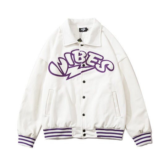 Chaqueta de Cuero con Detalles Bordados - Unisex Tendencia Urbana - Image 5