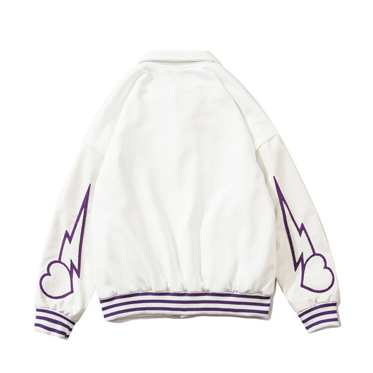 Chaqueta de Cuero con Detalles Bordados - Unisex Tendencia Urbana - Image 6