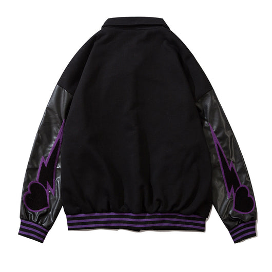 Chaqueta de Cuero con Detalles Bordados - Unisex Tendencia Urbana - Image 7