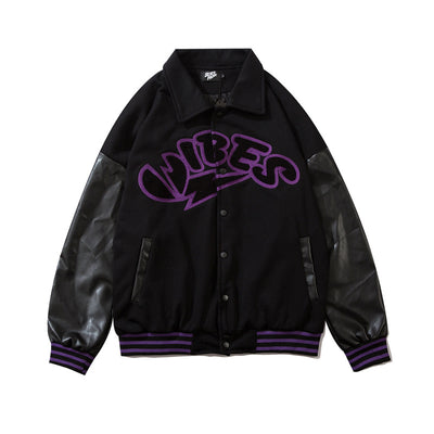 Chaqueta de Cuero con Detalles Bordados - Unisex Tendencia Urbana - Image 8