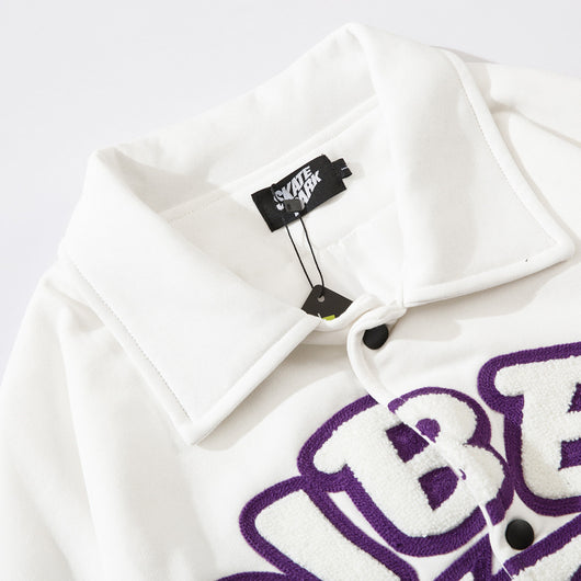 Chaqueta de Cuero con Detalles Bordados - Unisex Tendencia Urbana - Image 9