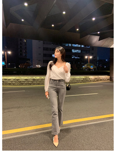 Blusa Elegante de Estilo Francés con Mangas Abullonadas - Image 9