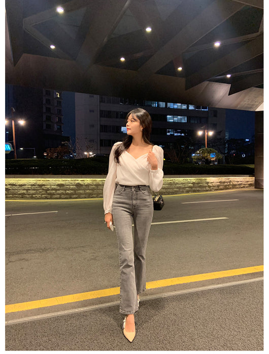 Blusa Elegante de Estilo Francés con Mangas Abullonadas - Image 9