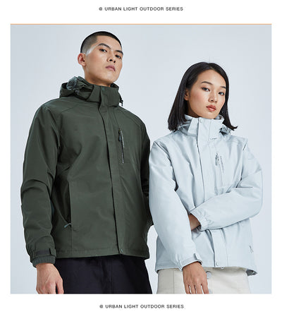 Chaqueta Impermeable de Dos Piezas para Hombre - Abrigo Cálido y Resistente - Image 11