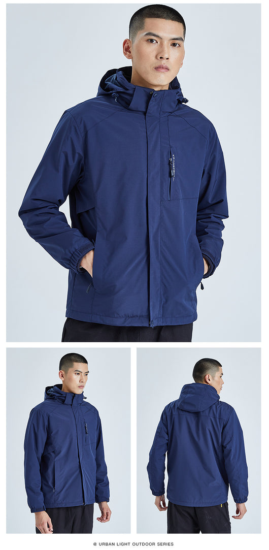 Chaqueta Impermeable de Dos Piezas para Hombre - Abrigo Cálido y Resistente - Image 13