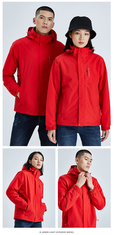 Chaqueta Impermeable de Dos Piezas para Hombre - Abrigo Cálido y Resistente - Image 14