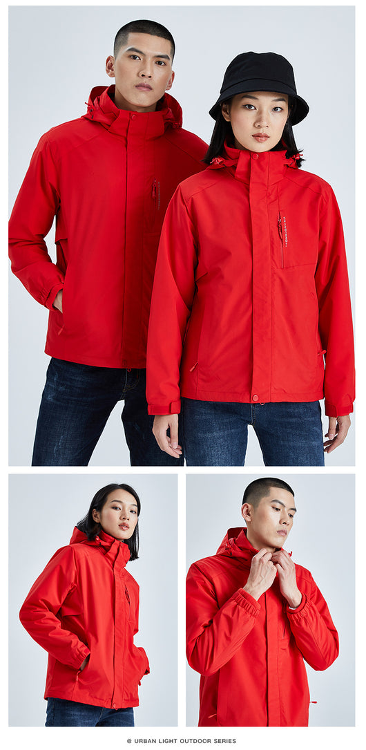 Chaqueta Impermeable de Dos Piezas para Hombre - Abrigo Cálido y Resistente - Image 14