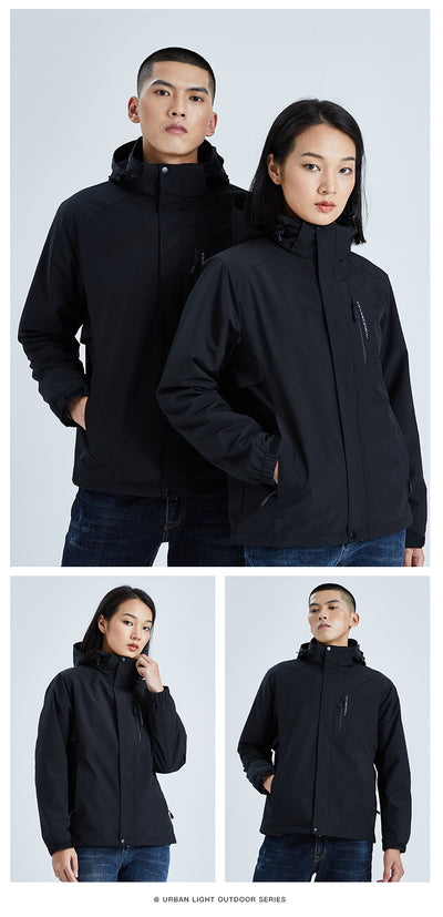 Chaqueta Impermeable de Dos Piezas para Hombre - Abrigo Cálido y Resistente - Image 15