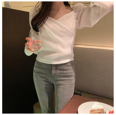 Blusa Elegante de Estilo Francés con Mangas Abullonadas - Image 18