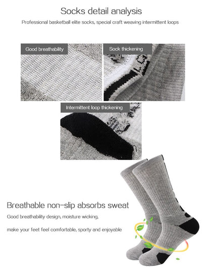 Calcetines Deportivos Altos con Suela Antideslizante y Amortiguación Reforzada - Image 14