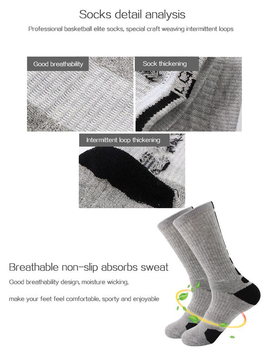 Calcetines Deportivos Altos con Suela Antideslizante y Amortiguación Reforzada - Image 14