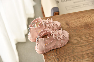 Sandalias Romanas de Cuero Suave para Niñas - Comodidad de Verano - Image 7