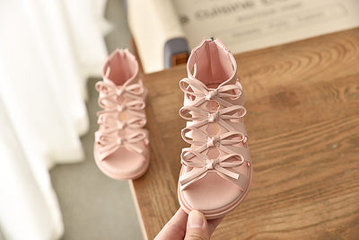 Sandalias Romanas de Cuero Suave para Niñas - Comodidad de Verano - Image 8