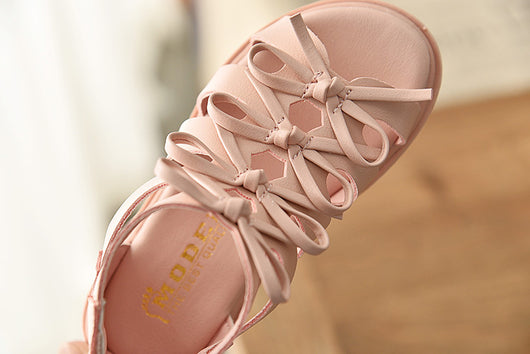 Sandalias Romanas de Cuero Suave para Niñas - Comodidad de Verano - Image 10