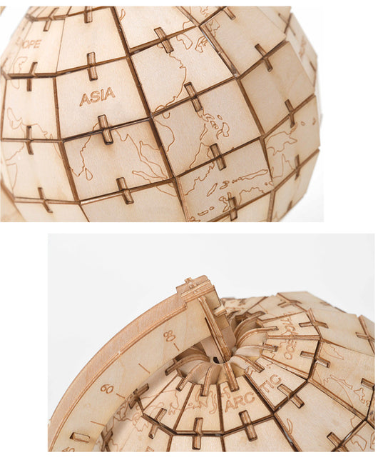 Globo Terráqueo 3D de Madera Armable - Image 7