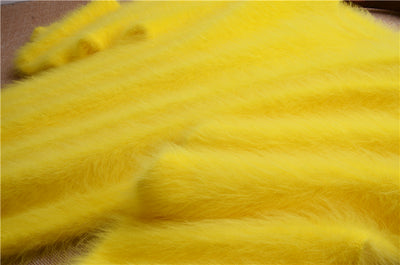 Suéter Holgado de Terciopelo Mink con Cuello Redondo y Mangas Linterna para Mujer - Image 24