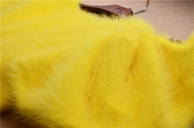 Suéter Holgado de Terciopelo Mink con Cuello Redondo y Mangas Linterna para Mujer - Image 26