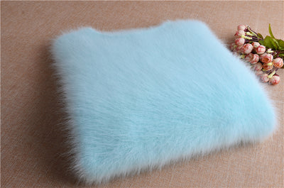 Suéter Holgado de Terciopelo Mink con Cuello Redondo y Mangas Linterna para Mujer - Image 27