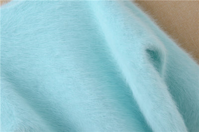 Suéter Holgado de Terciopelo Mink con Cuello Redondo y Mangas Linterna para Mujer - Image 31