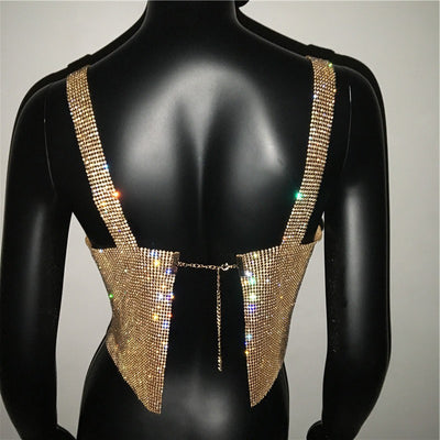 Top Crop Brillante con Diamantes y Lentejuelas para Fiestas - Image 14