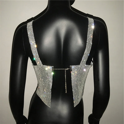 Top Crop Brillante con Diamantes y Lentejuelas para Fiestas - Image 16