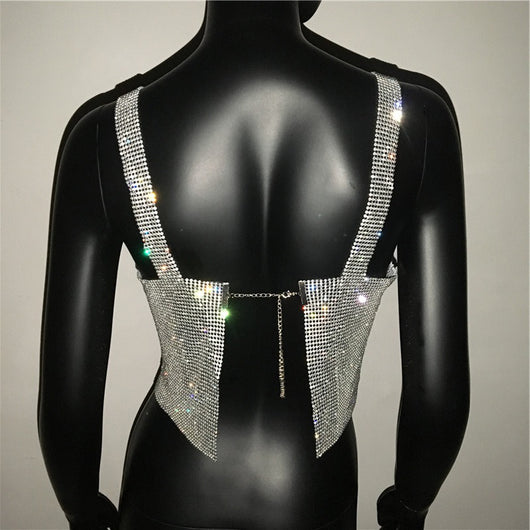 Top Crop Brillante con Diamantes y Lentejuelas para Fiestas - Image 16