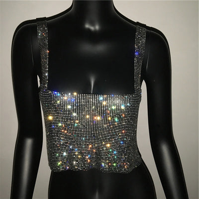 Top Crop Brillante con Diamantes y Lentejuelas para Fiestas - Image 17