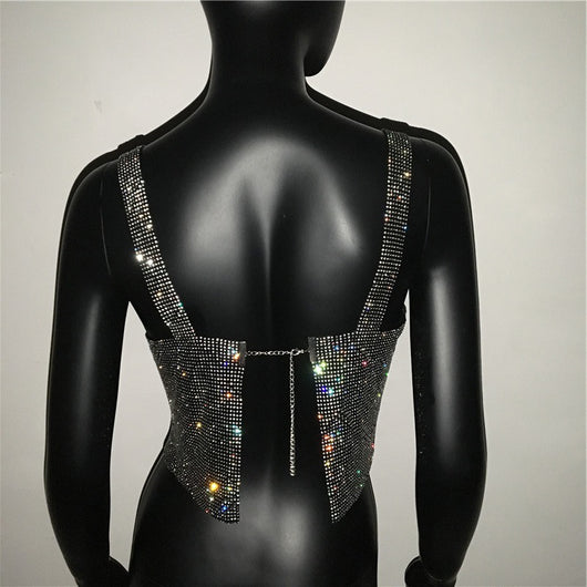 Top Crop Brillante con Diamantes y Lentejuelas para Fiestas - Image 18