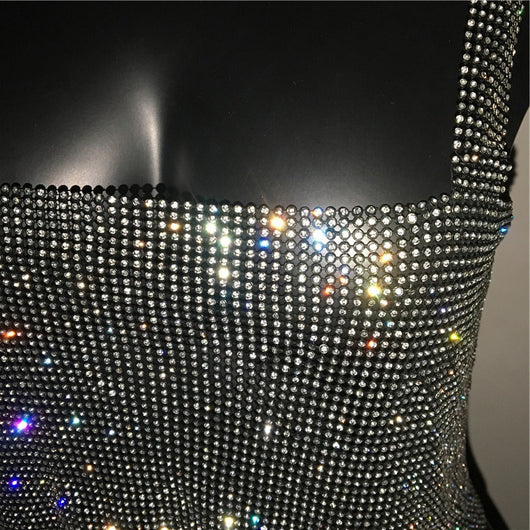 Top Crop Brillante con Diamantes y Lentejuelas para Fiestas - Image 19